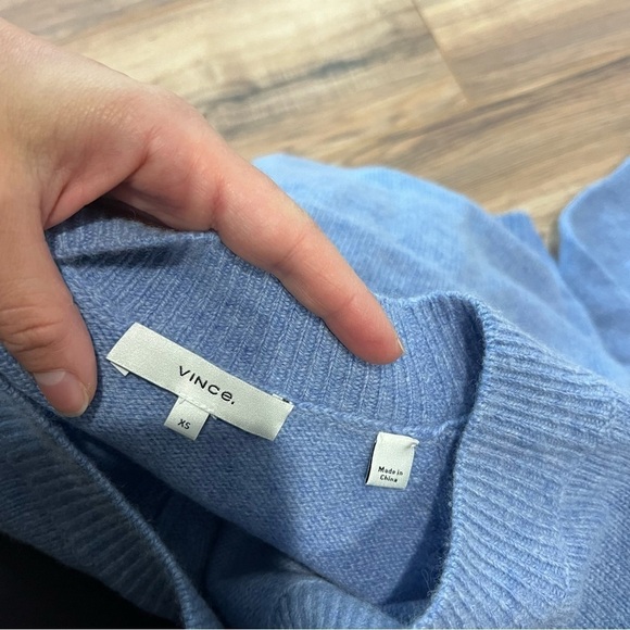 Vince Raglan Dolman Long Sleeve Wool Cashmere Blend Sweater - Picture 8 of 13